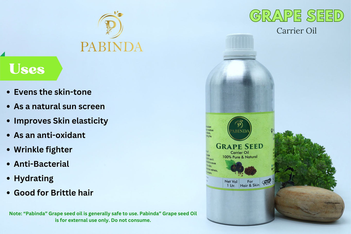 Pabinda Grapeseed Carrier Oil