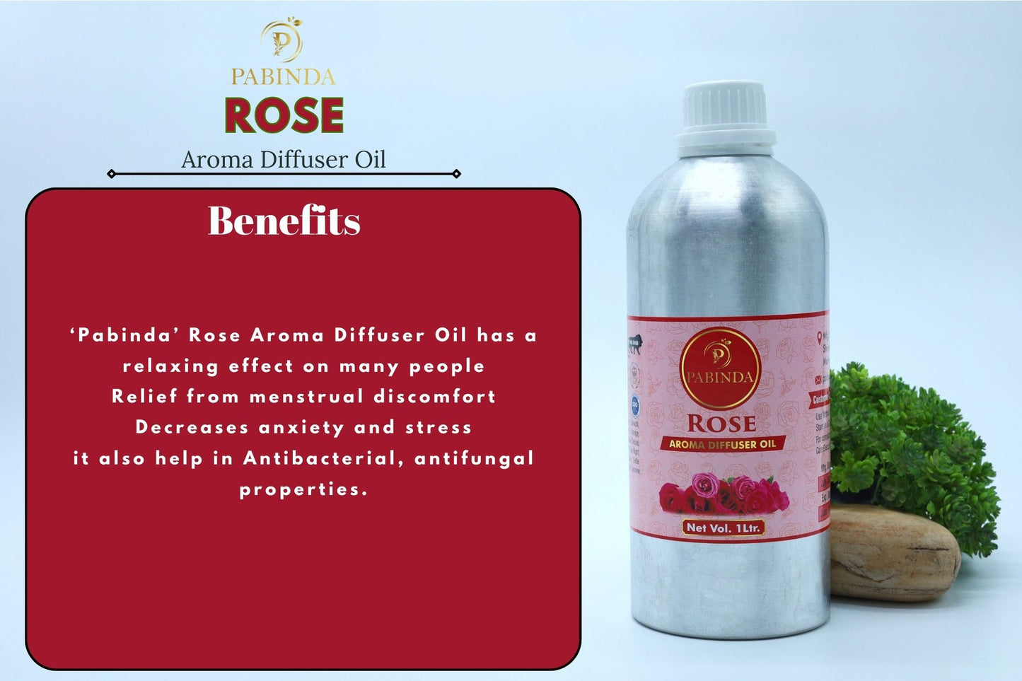 Pabinda Rose Aroma Diffuser Oil