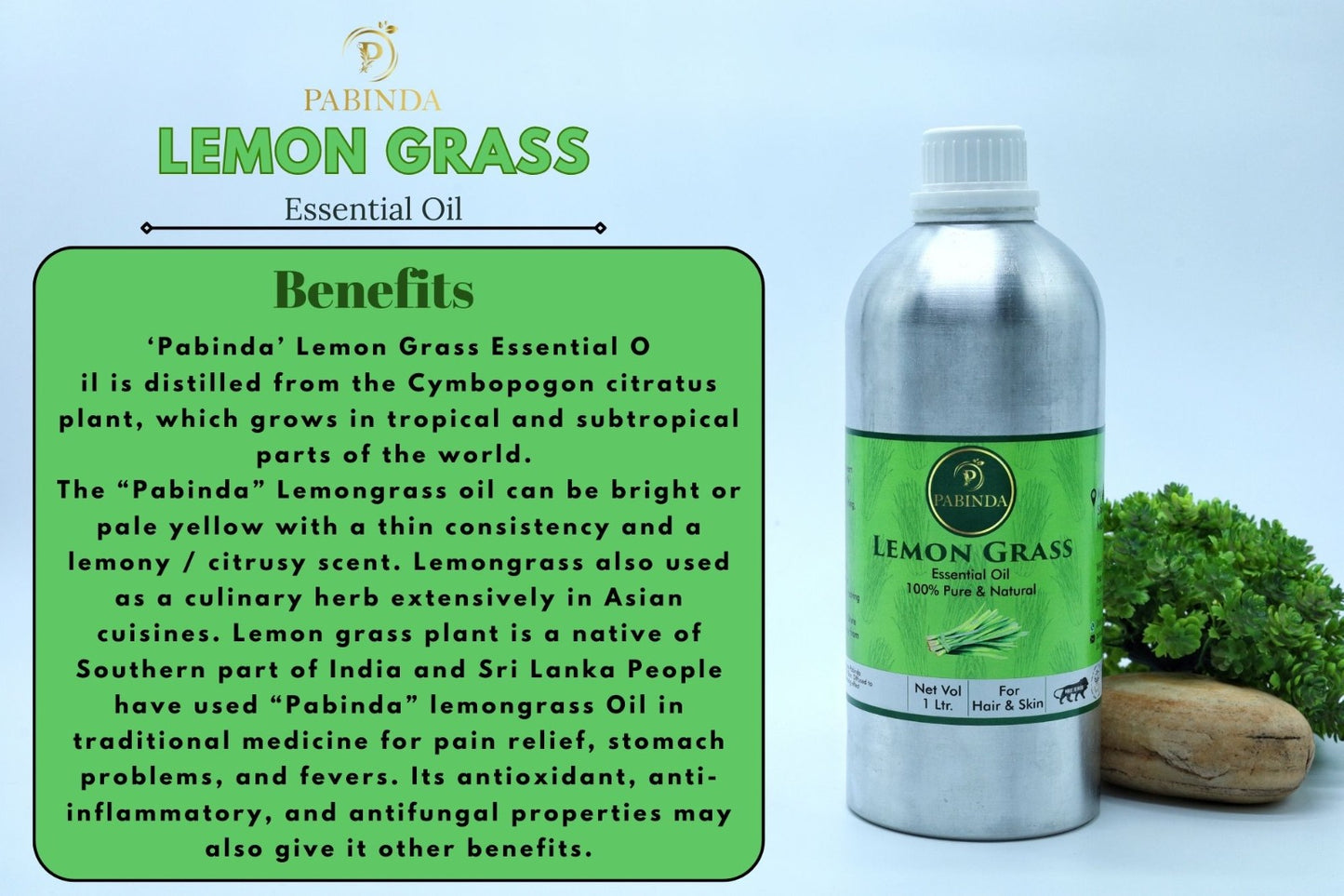 Pabinda Lemongrass Essential oil