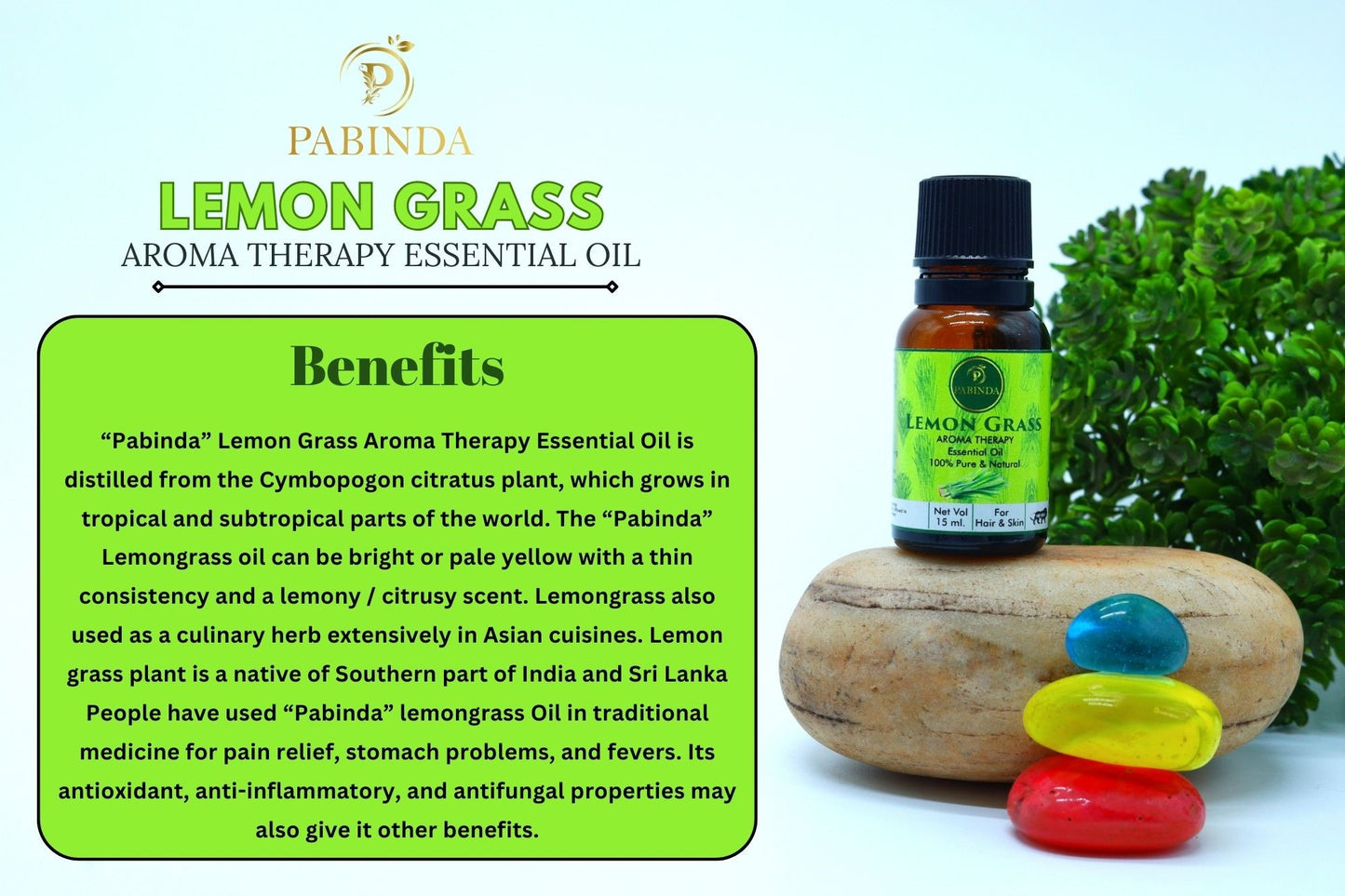 Pabinda Lemongrass Essential oil